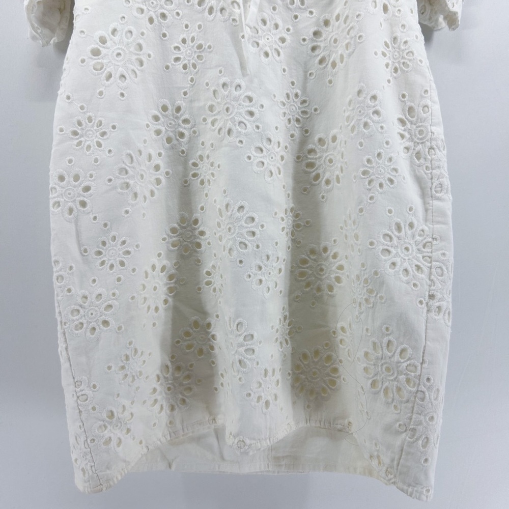 Revolve LPA White Eyelet Corset Fitted Off Shoulder Bodycon Mini Dress Small - Picture 5 of 7